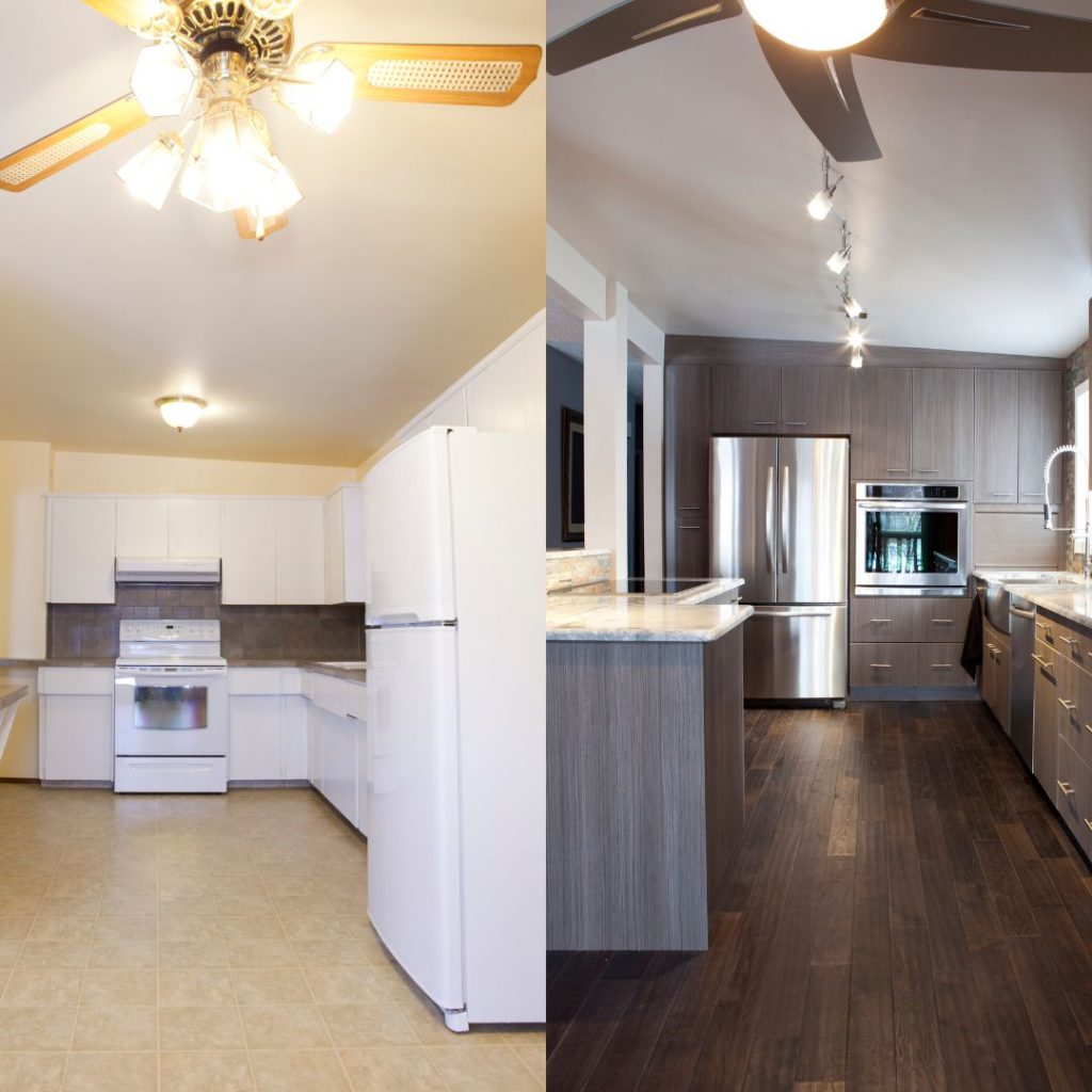 Remodeling before after